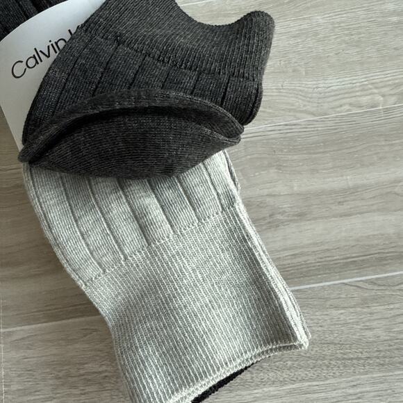 Calvin Klein Men's 4-Pairs Lightweight Crew Socks Gray Black NEW US 7-12 - Picture 7 of 10